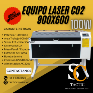 Equipo Láser Co2 900x600 100w RUIDA