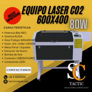 Equipo Láser Co2 600x400 80w RUIDA.